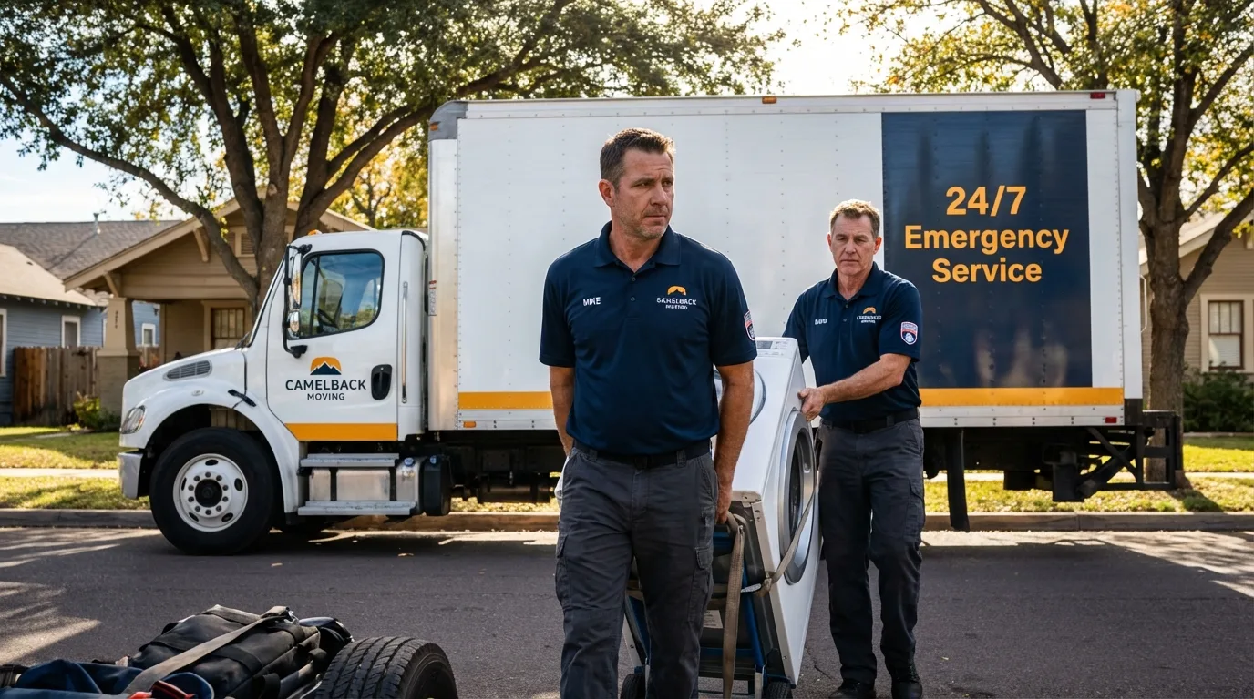CamelBack Moving crew loading furniture in North Judson, IN